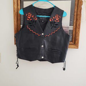 Womans leather vest